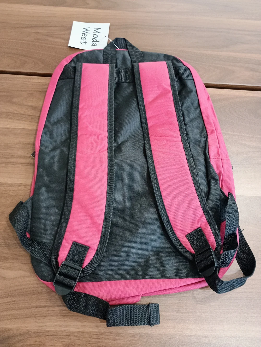 Classic Solid Burgundy Backpack - Picture 2 of 4
